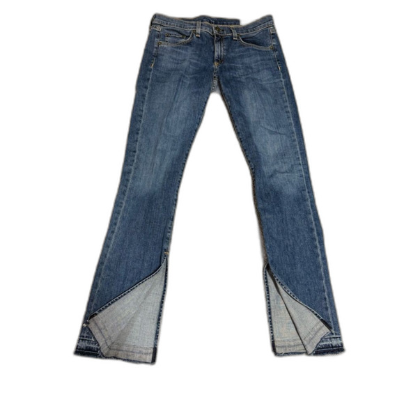 Rag & Bone La Paz Low Rise Denim Split Hem Bootcut Flare Jeans, 27 (US size 4) - Picture 2 of 5